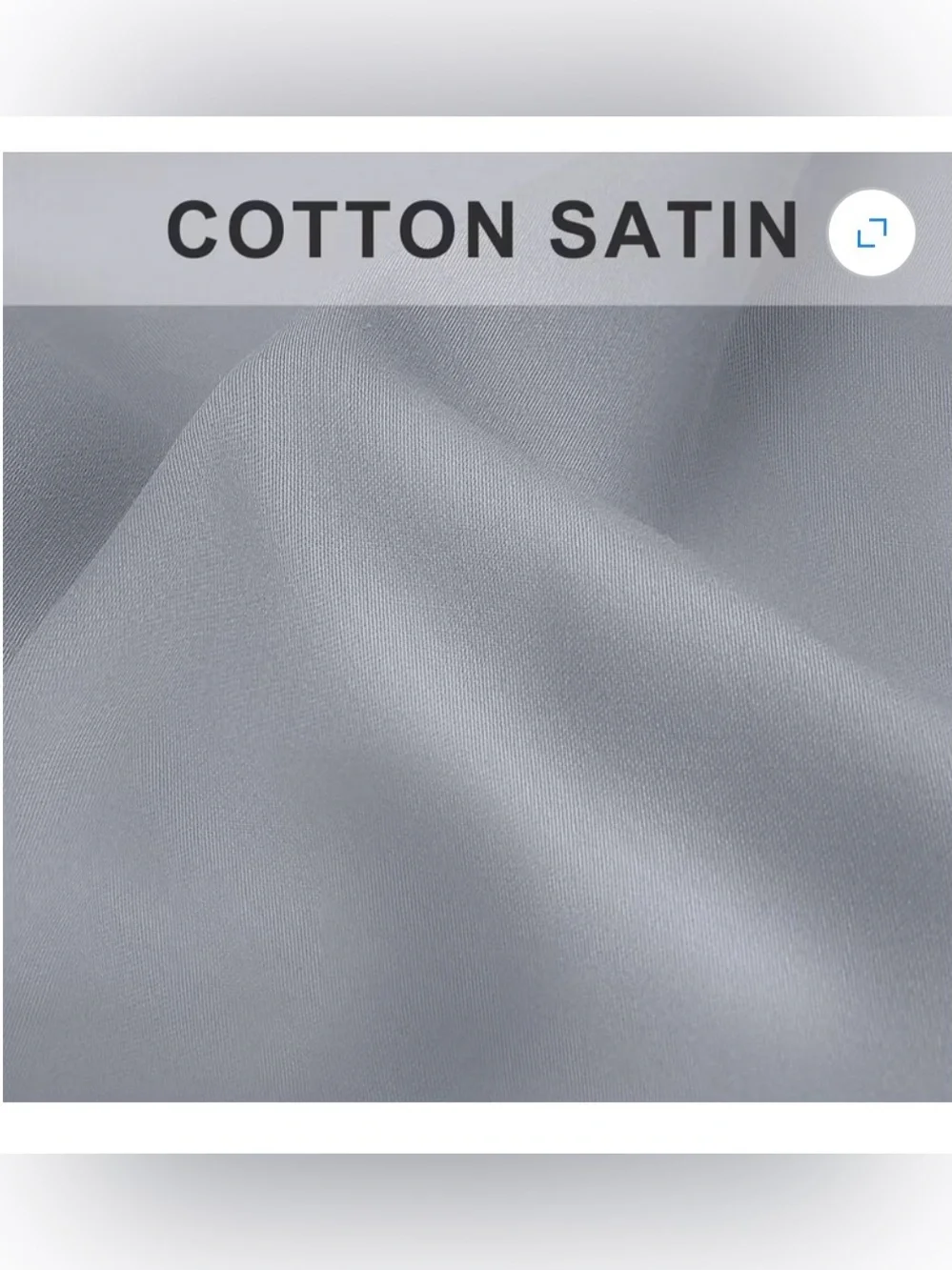 Lirex Standard Size Pillow Cases Set of 2, 100% Cotton Sateen, 20” x 30”-L. Grey